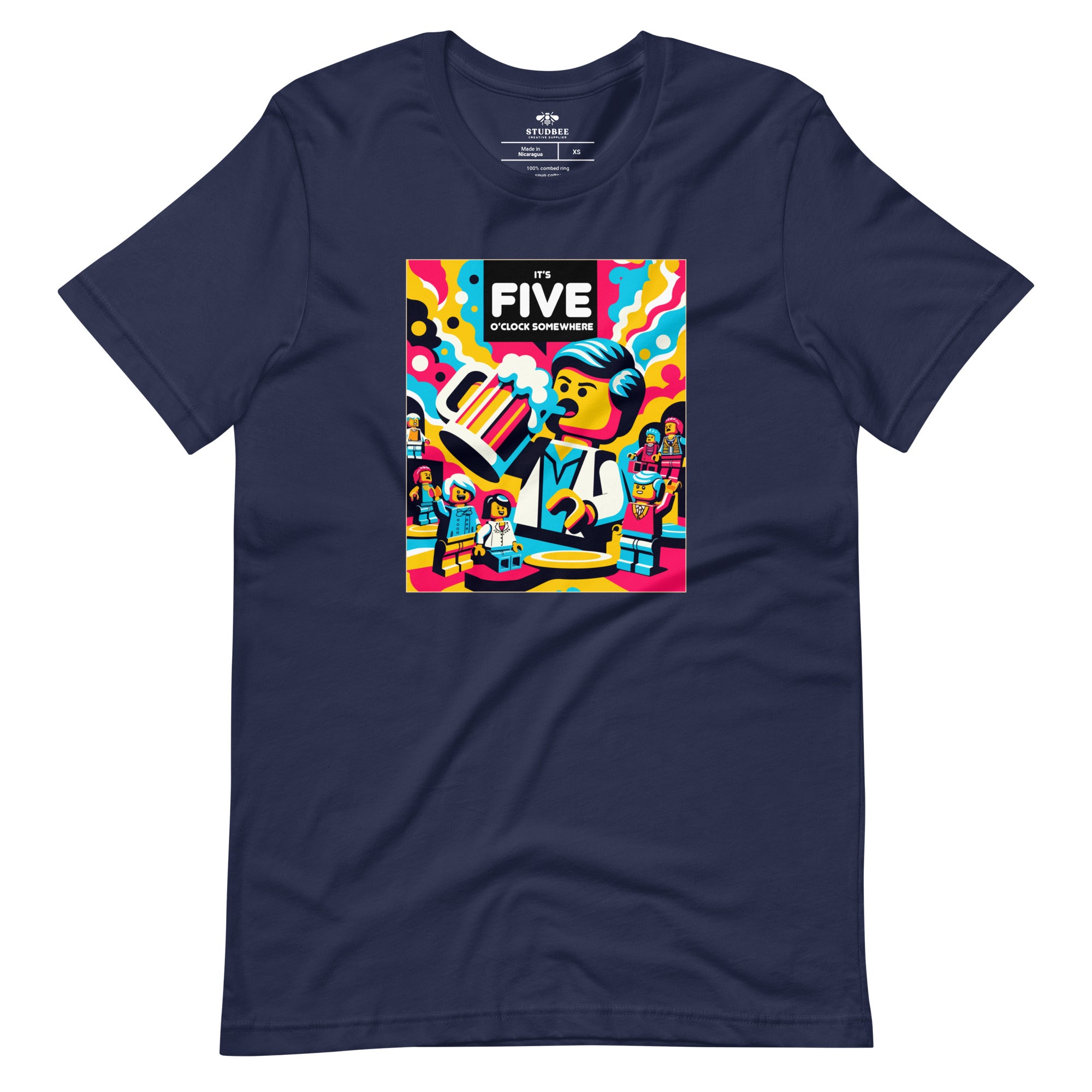 "It's 5 O'Clock Somewhere" Minifigs  T-Shirt - StudBee